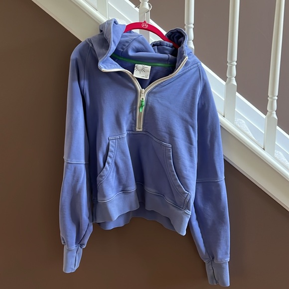 Offline by Aerie Throwback hooded Quarter zip sweatshirt - Picture 3 of 6
